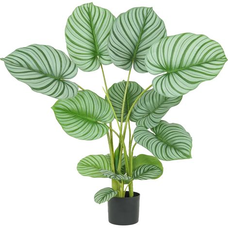 Plante verte calathea artificiel 100cm (1/4)