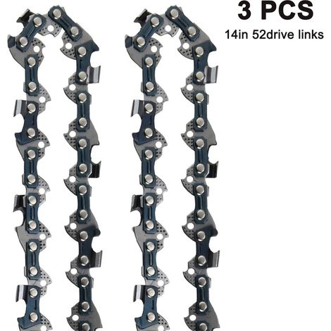 Chaine De Tronconneuse - 3/8 Pouces Pas Semi-Chisel - Pour Tronconneuses À Essence - Lot De 3 (1/5)