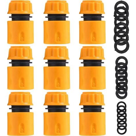 9-teiliges Set mit 13-mm- (1/2") und 15-mm- (5/8")-Gartenschlauchverbindern – Schnellkupplungen für Schlauchenden, Gartenschlauchverbinder, Gartenschlauchzubehör (1/5)