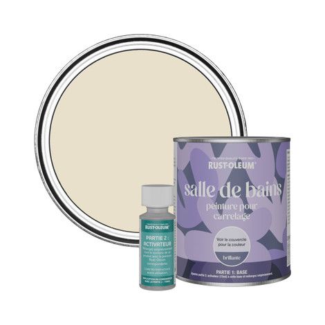 Peinture pour Carrelage de Salle de Bain, Finition Brillante - Écume 750ml (1/3)