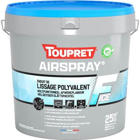 Finitura riempitiva Toupret Bâtiment Airspray F Ice 25kg - Toupret