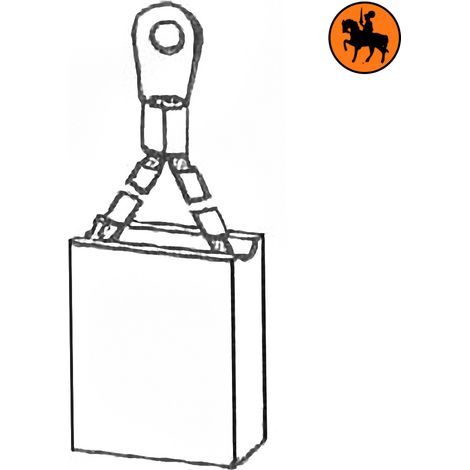 Ensemble de 4 balais de charbon LEROY SOMER P/N2101327E 16x32x50mm