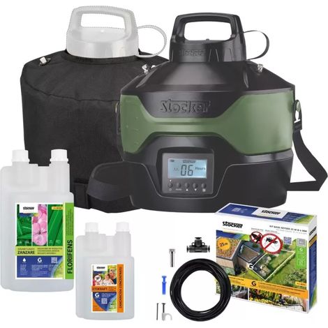 kit antizanzare stocker geyser 4 lt con "florifens" e tubazione 25 m