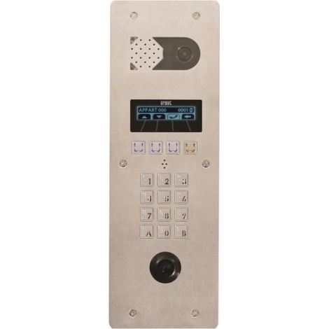 Platine vidéo à défilement 2VOICE 2 lignes perçage T25 - Inox format DB URMET D83/I/DB