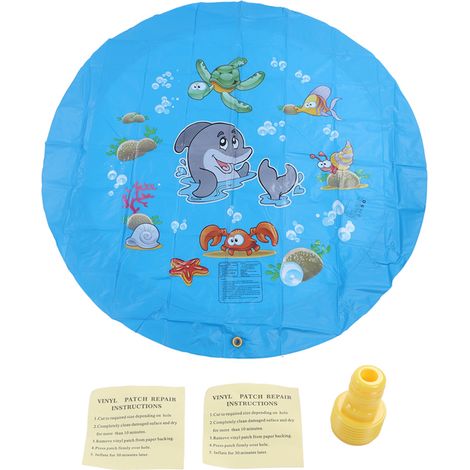 Tapis d'éclaboussures pliable réglable pression d'eau anti-glisse été extérieur jeu d'eau pour enfants chiens (1/5)