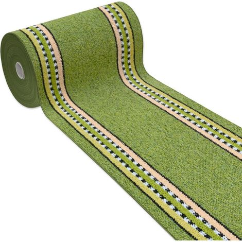Tapis de Cuisine Coureur Bordé Absorbant Antidérapant Lavable En Différentes Tailles Vert - 57x180 cm