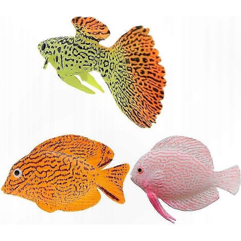 Aquarium Décor Lumineux Poisson Factice Réaliste avec Effet Phosphorescent pour Décoration d'Aquarium (1/5)