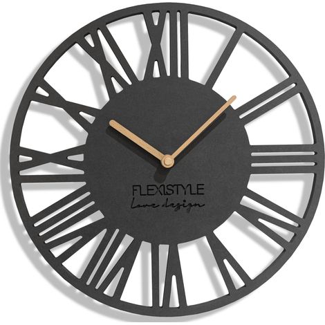 Reloj de pared Loft Piccolo de 30 cm, negro (1/4)