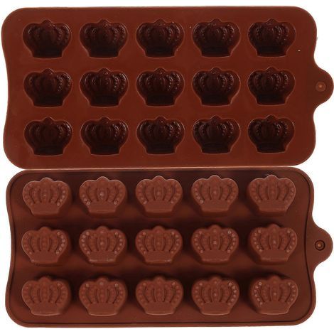 Lot de 2 moules en silicone multi-usages pour la pâtisserie, au design créatif et aux formes originales, parfaits pour le chocolat.-21.00X10.50X2.00CM (1/4)