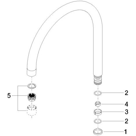 Dornbracht 90282220203-00 Bec de robinet Pièces de rechange