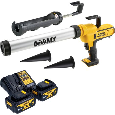 Pistola de cartuchos sin cable DeWalt DCE 581 M2K 18 V 310 ml + 2x batería recargable 4,0 Ah + cargador + maletín (1/4)