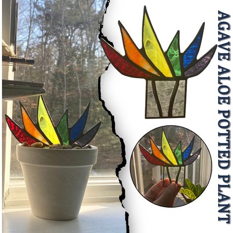 Plante Artificielle Aloe Vera - Décoration Acrylique Miniature pour Intérieur Jardin Bureau - Hauteur 18 cm - 1 Pièce (1/5)