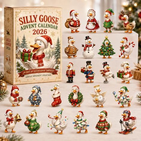 Calendario dell'Avvento dell'Oca di Natale 2026 con scatola a sorpresa 2D