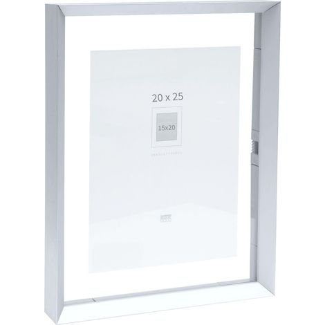 Cadre Entre 2 Verres Aluminium Argenté Max. 20x25cm S028D1 (1/5)