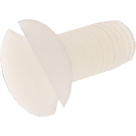 Vis à métaux RS PRO M5 à tête Fraisée fendue en Nylon, 12mm ( Prix pour Sachet de 100 )