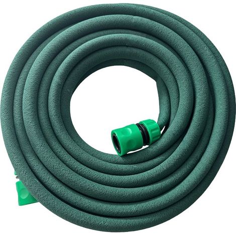 Tuyau d'arrosage goutte à goutte Relaxdays, 30 m, tuyau poreux, pour l'arrosage des haies et des plates-bandes surélevées, tuyau de jardin, vert (1/5)