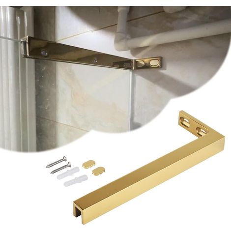 Base stabilisatrice en forme de L pour paroi douche sans cadre (1/5)