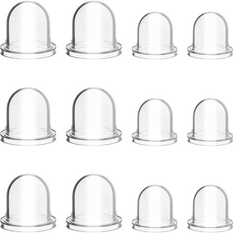 Lot de 12 pompes à carburant, carburateur, pompe d'amorçage, à essence, transparente, pour carburant, pompe d'amorçage, de rechange, pour tondeuse, tondeuse, souffleur, coupe-herbe (19 mm et 22 mm) (1/4)