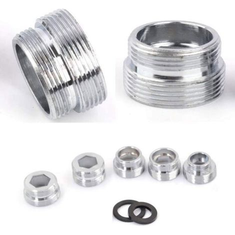Adaptateur De Robinet - Laiton Chromé - M18 À M22 - Pour Robinet De Cuisine - Lot De 2 (1/3)