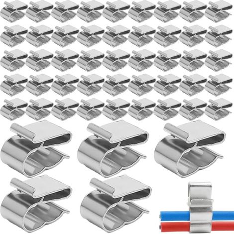 Kit de 50 serre-câbles pour panneaux solaires – Fixations robustes pour systèmes photovoltaïques, gestion et rangement des câbles en extérieur