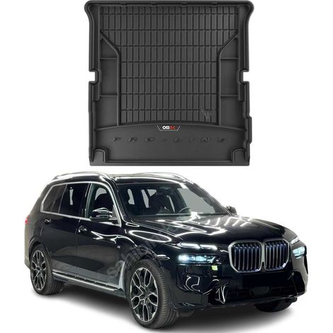 Tapis de Coffre 3D TPE Premium Compatible avec BMW X7 2018-2022 Bac de Protection de Coffre Intérieur antidérapant Revêtement de Coffre Bords Hauts pour Voiture Noir (1/5)