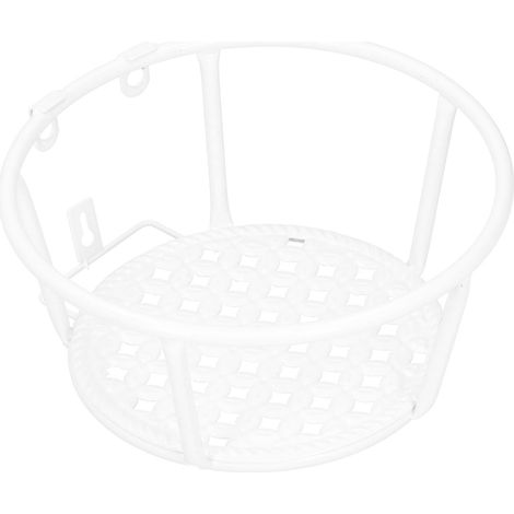 Hängekörbe aus Eisen, Blumentopfhalter für Balkon, Garten, Terrasse – Weiß (1/5)