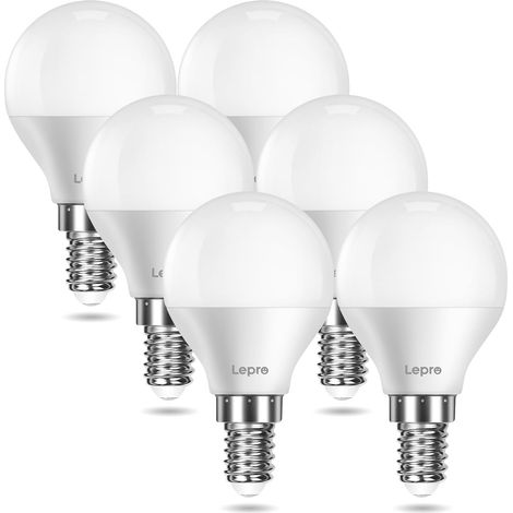Lot de 6 Ampoules LED E14-4.2W Équivalent 40W - 470LM Blanc Chaud 2700K - Économie D'énergie Ampoule Ronde P45 Petit Culot à Vis - AC 220-240V - Non Dimmable (1/5)