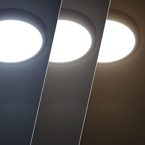 LED-Deckenleuchte 18W Rund Aluminium Ø210mm Slim CCT Wählbar Galán SwitchDimm Schwarz