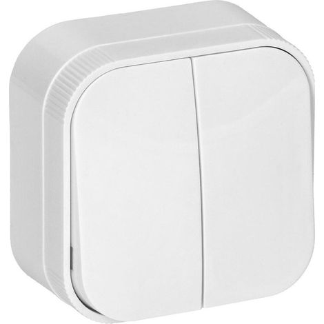 Interruptor de lámpara de superficie ToDo IP20, blanco