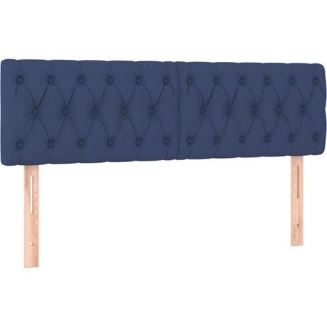Maison Exclusive - Cabeceros tela azul 160x7x78/88 cm (1/5)