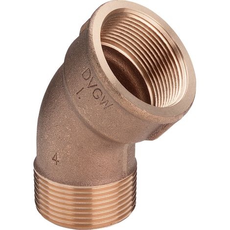Curva a 45° D. 3/4 MF bronzo, filettatura R, filettatura Rp 264185