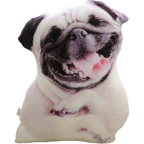 Coussin décoratif 3D imprimé avec un adorable chien - Style amusant et créatif A-Style L (1/5)