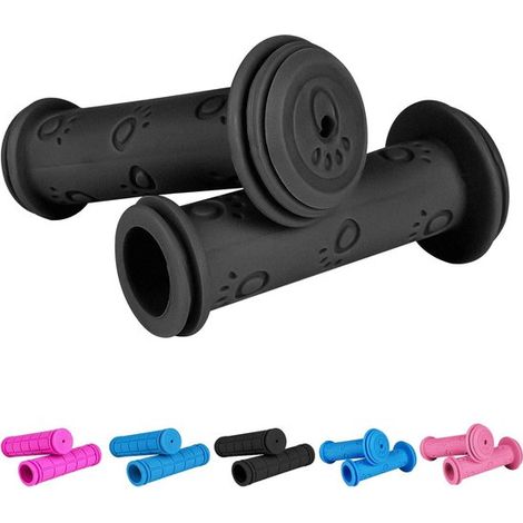 Manubrio per bicicletta Brenzoos, accessori per biciclette per bambini, ammortizzante, nero, antiscivolo per monopattini e bici senza pedali... (1/5)