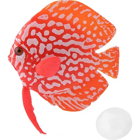 Ornement de chariot à poisson décoration d'aquarium tropical faux drôle artificiel lumineux 01  (1/5)