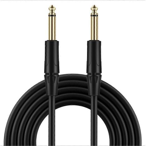 Câble conducteur mono mâle-mâle 6,35 mm pour guitare électrique, compatible avec les basses électroacoustiques Sophomore Core et les câbles de réduction de bruit. (1/5)
