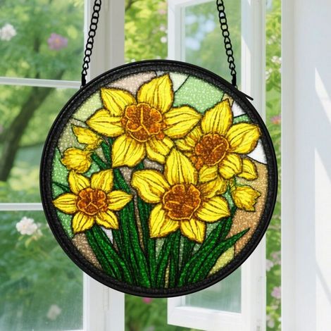 Capteur de soleil en vitrail - décoration spirituelle 15cm (1/4)