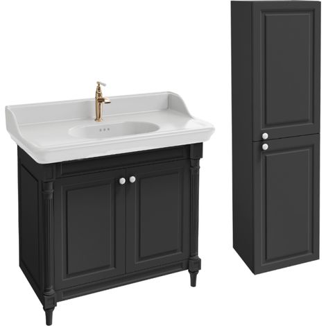 Conjunto de muebles de cuarto de baño JACOB DELAFON Cléo 1889 lavabo + pedestal + espejo