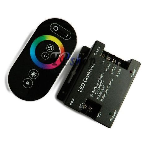 LED CONTROLLER TOUCH RG TELECOMANDO RF 12-24V 18A PER STRISCIA A LED RGB