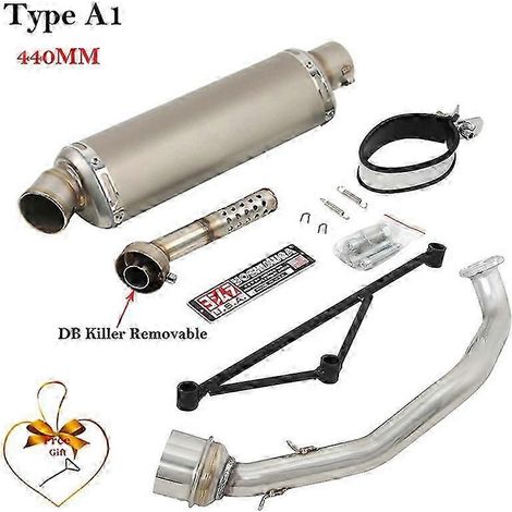 Système d'échappement complet pour moto, silencieux modifié, tube de liaison avant, DB Killer, pour Yamaha GY6-125, GY6, 125cc, 150cc (Type A1) (1/5)