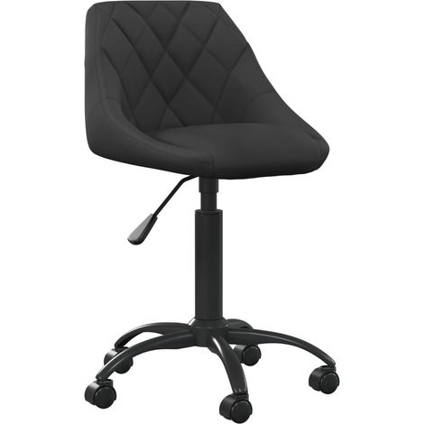 Silla de oficina de terciopelo negro vidaXL