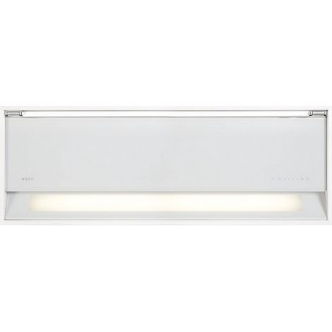 Novy – Groupe filtrant 90cm – 4 vitesses – Volet inclinable en verre blanc – Amortisseur de bruit intégré – 686