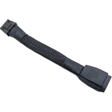 Câble d'extension d'alimentation PCIe 5.0 ATX3.0 16 broches mâle vers 16 broches (12+4P) femelle pour GPU-B- (1/5)