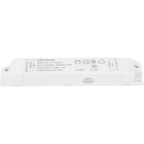 12V 1,5A LED-Netzteil AC100-240V - PVC-Schalttransformator TDL-12V1A5-001