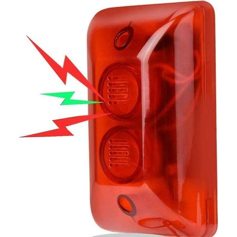 Sirena de alarma estroboscópica cableada de 12 V, sirena con luz intermitente de emergencia, sistema de alarma de seguridad (1/5)