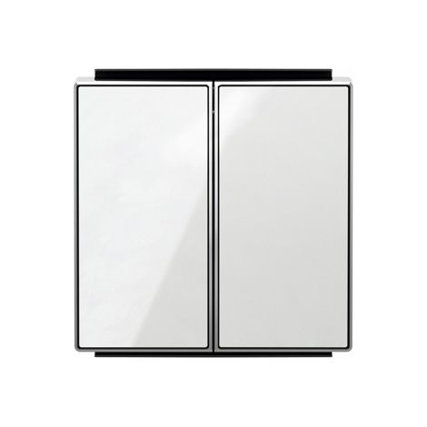 Tecla doble interruptor-conmutador CRISTAL BLANCO NIESSEN SKY 8511 CB