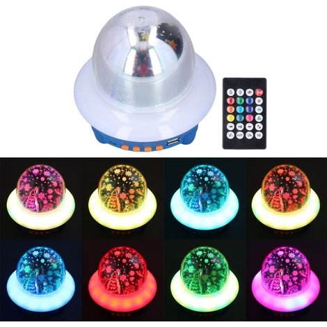 Veilleuse musicale Bluetooth 3D, veilleuse avec haut-parleur rechargeable RGB, lampe de bureau à ambiance changeante sept couleurs (1/5)