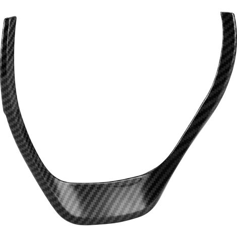 Garniture de volant décorative pour l'intérieur de voiture, compatible avec les modèles BMW Série 3 et 4 (F30, F31, F34, F32), style fibre de carbone, noir brillant. (1/5)