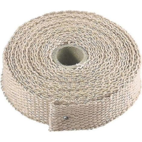 1 rouleau de 5 m de ruban isolant thermique en fibre de verre pour échappement de voiture ou de moto.-brown