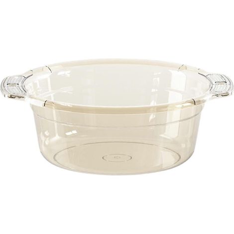 Bassine à laver, bac à linge, seau, bassine multifonctionnelle transparente pour la vaisselle, idéale pour les légumes, la cuisine, les randonnées et la plage.-23cmx10.2cm
