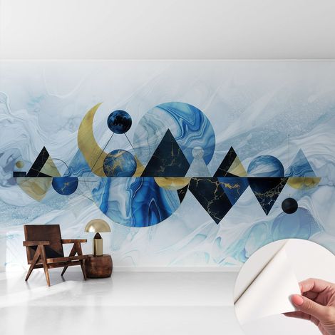 Selbstklebende Tapete - Wanddekoration Wohnzimmer - Tapete Schlafzimmer Kosmische Eleganz 416x254 cm (1/5)